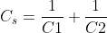 Формула емкости конденсатора при последовательном соединении