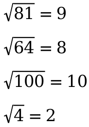 определением квадратного корня числа 1
