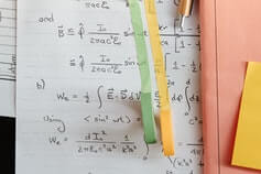 Учебная тетрать с формулами по математике