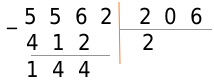 Пример деления столбиком 24