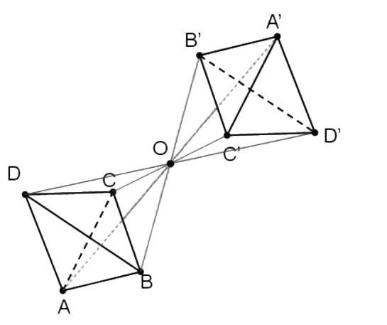 Центральная симметрия геометрической фигуры тетраэдр