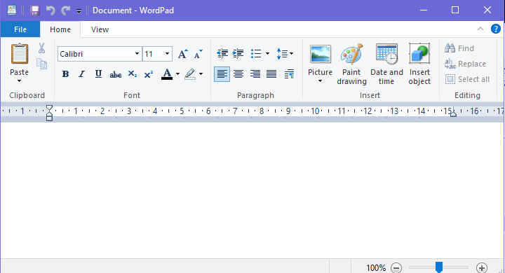Текстовый процессор WordPad 